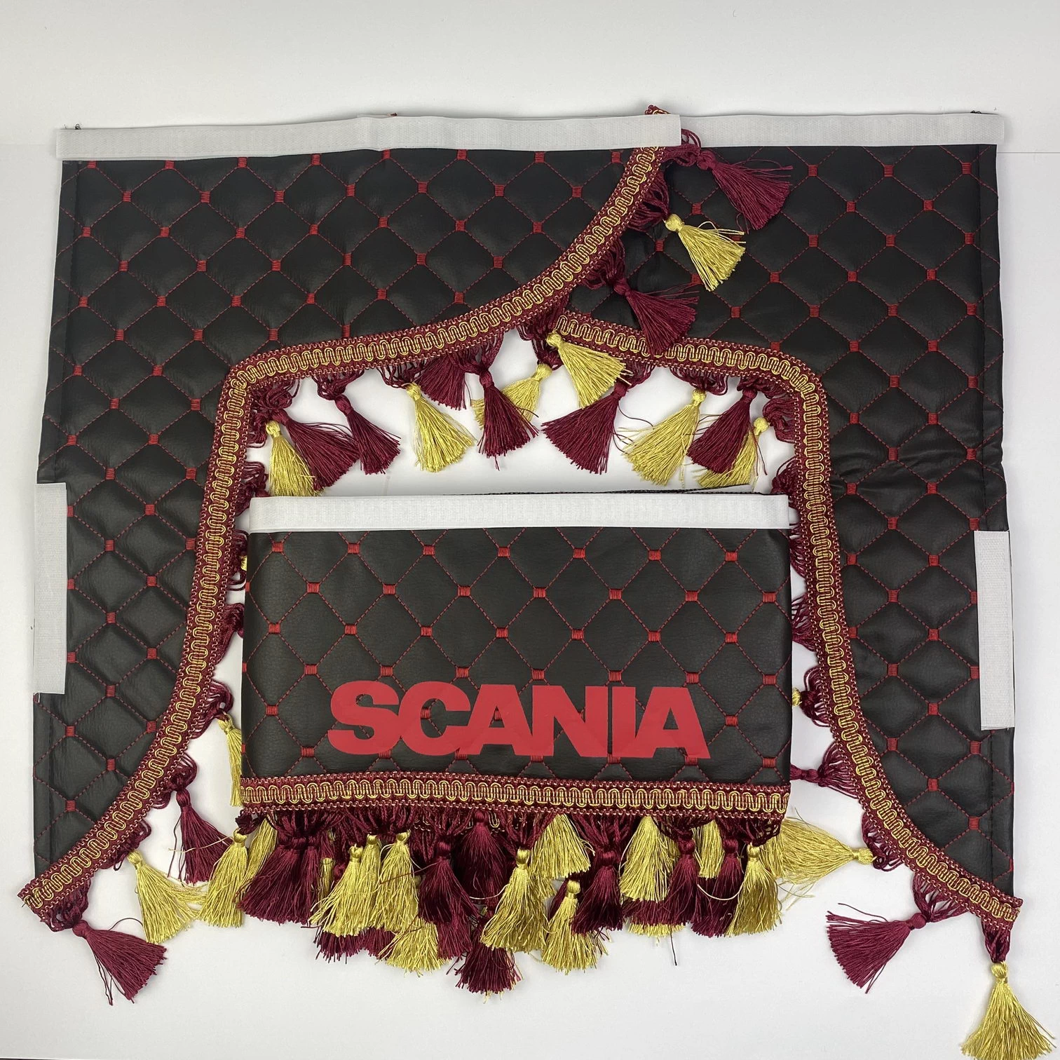 Шторка SCANIA чорна вінілова з уголками, застіжка - Зображення 2