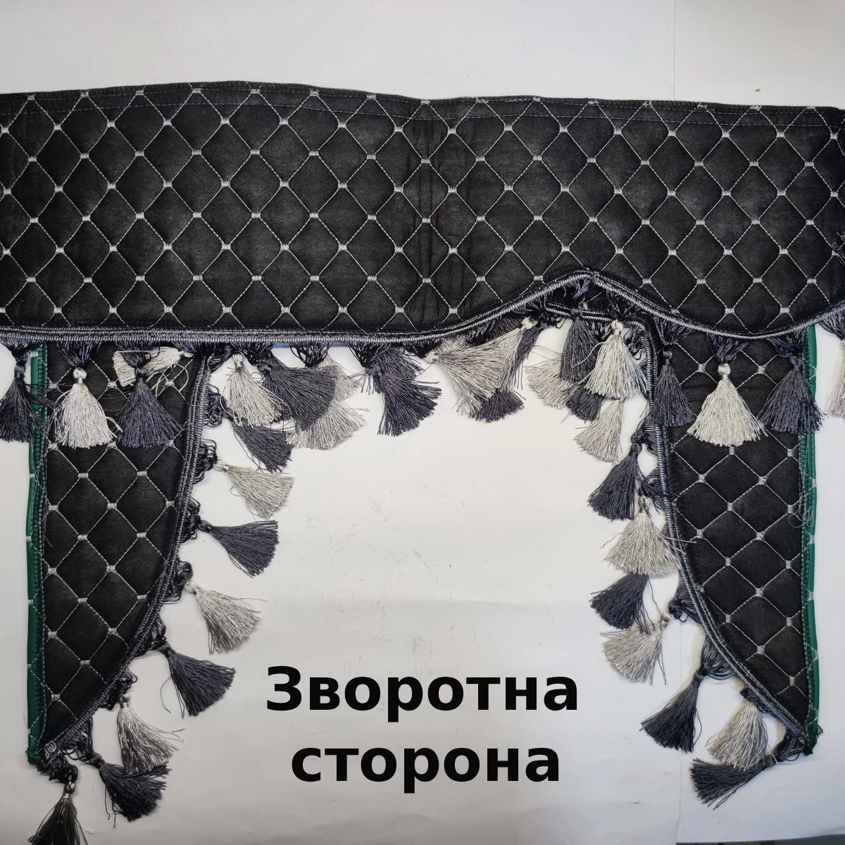 Шторка ЧИСТА зелена вінілова з куточками, застіжка - Зображення 4