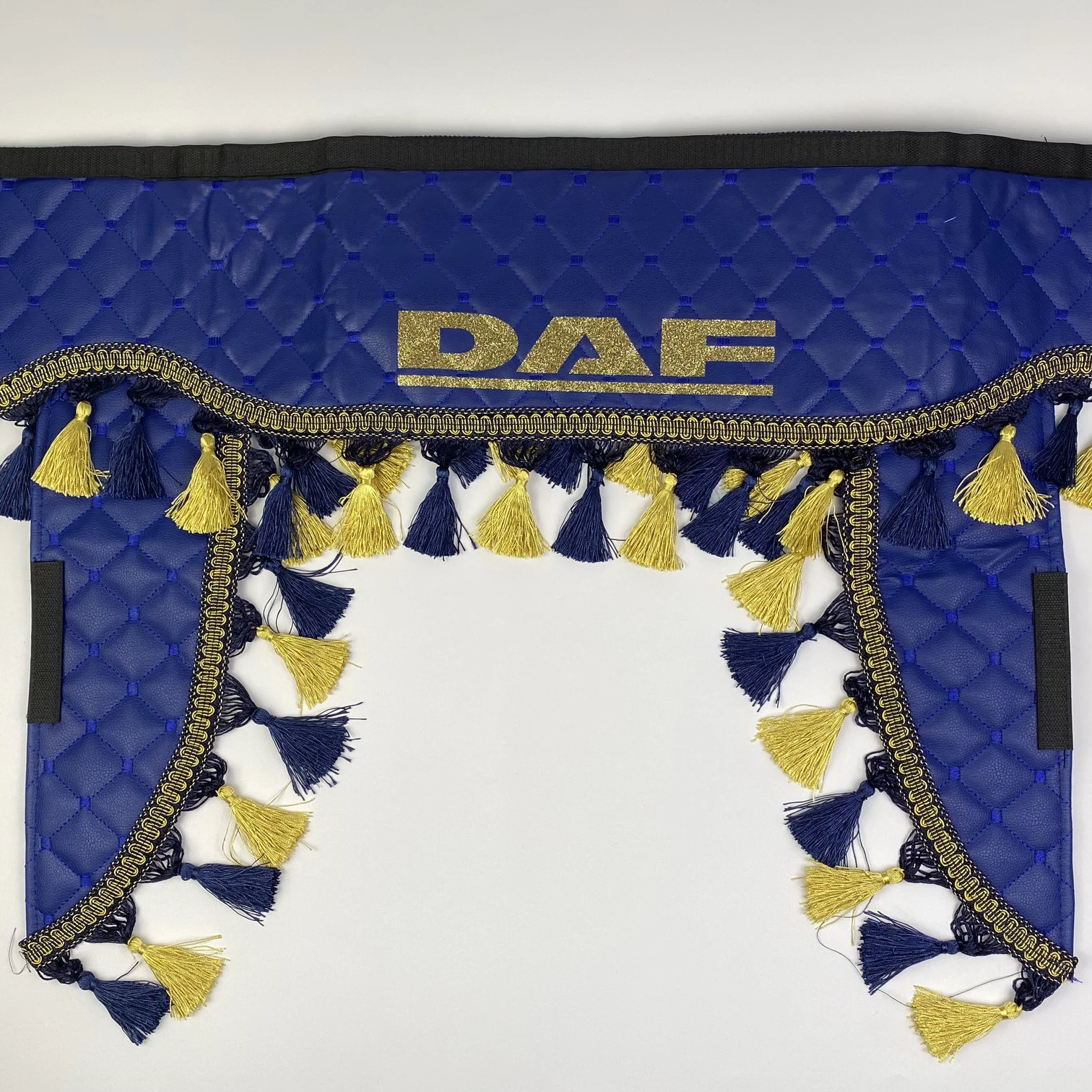 Шторка DAF синя еко-шкіра з куточками