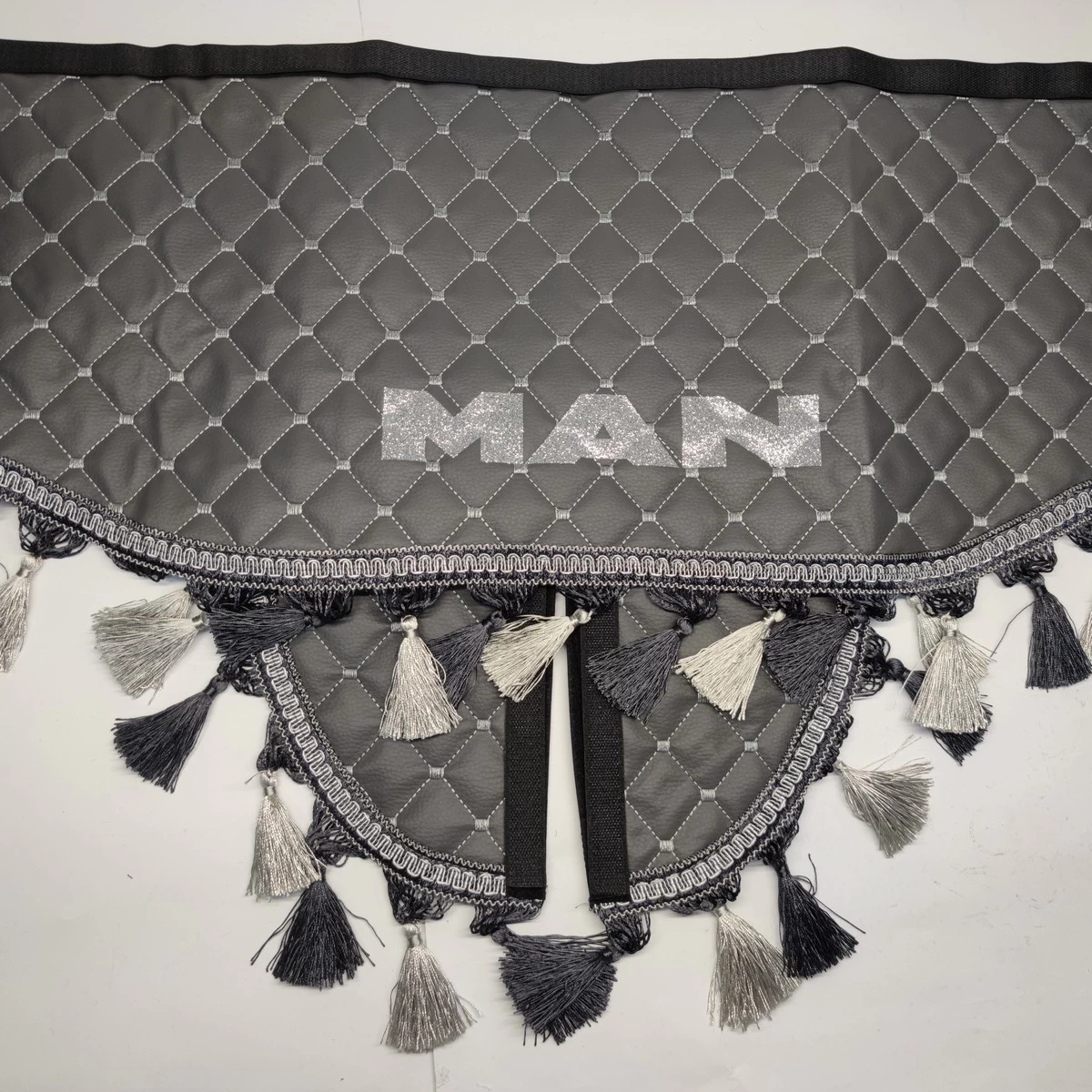 Шторка MAN XXL H=30cm сіра еко-шкіра з куточками
