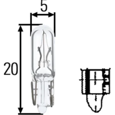 T5 124/1.2 (24V 1.2W) семечка без цоколя