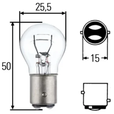 P21/5W 24V MEGA (2-х контактна)
