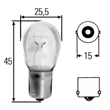 P21W 24V 21W лампочка HELLA