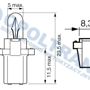 24V 1.2W панель приборів Bosch TruckLight B8,3d