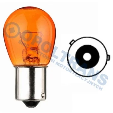 PY21W 24V 124/21 BAU15s MEGA (жовта, зміщені вусики)