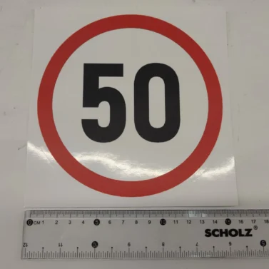 Наклейка 50км/160мм