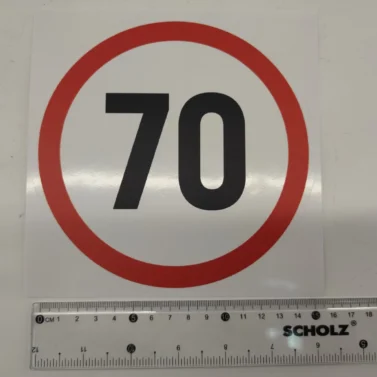 Наклейка 70км/160мм