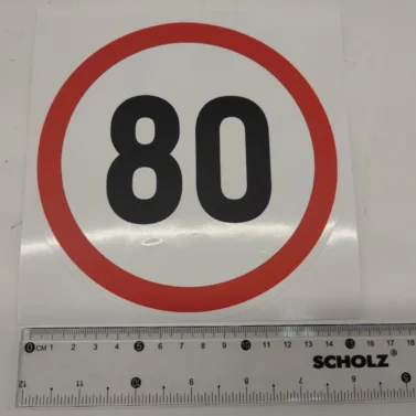 Наклейка 80км/160мм