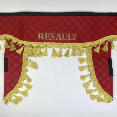 Шторка RENAULT червона еко-шкіра з куточками