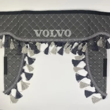 Шторка VOLVO сіра еко-шкіра з куточками
