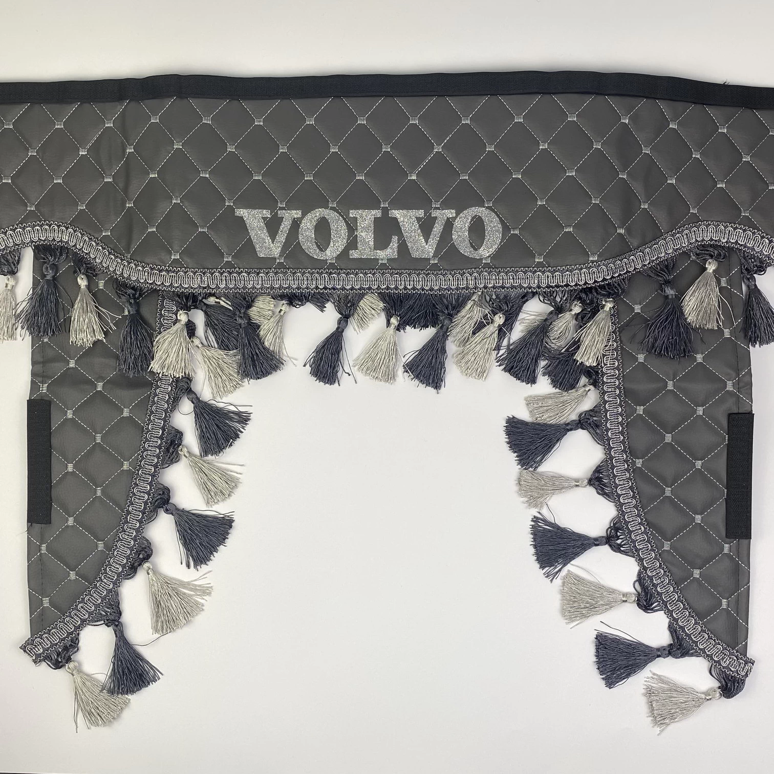 Шторка VOLVO сіра еко-шкіра з куточками