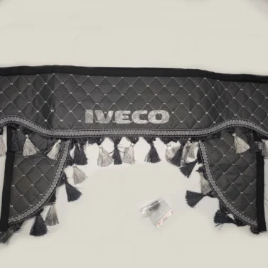 Шторка IVECO сіра еко-шкіра з куточками
