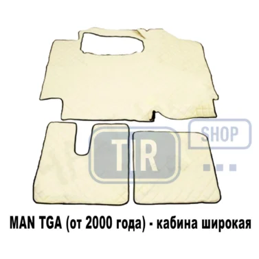 Коврик салону вініл MAN TGA Мк бежевий широка кабіна 2000-