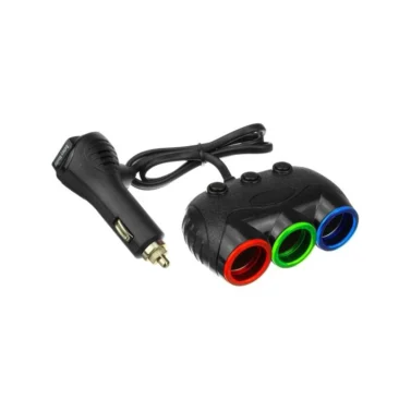 Розгалужувач на 3 виходи Olesson 1633 (USB 3.1A, 12/24В) (як FC-333)