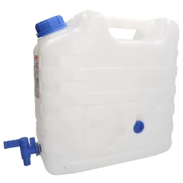 Бачок для води 15л плоский з краником (білий, пластик)