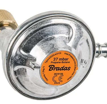 Редуктор газового балона Bradas 3/8"L кутовий (37mbar 1.5kg/h)