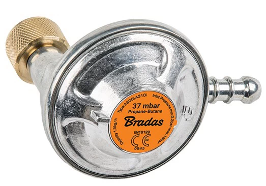 Редуктор газового балона Bradas 3/8"L кутовий (37mbar 1.5kg/h)