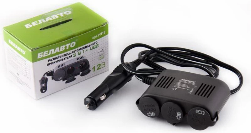 Розгалужувач на 3 виходи+USB БЕЛАВТО