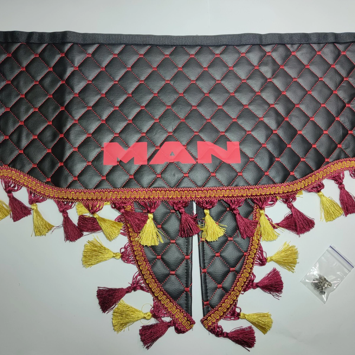 Шторка MAN XXL H=30cm чорна вінілова з уголками, застіжка