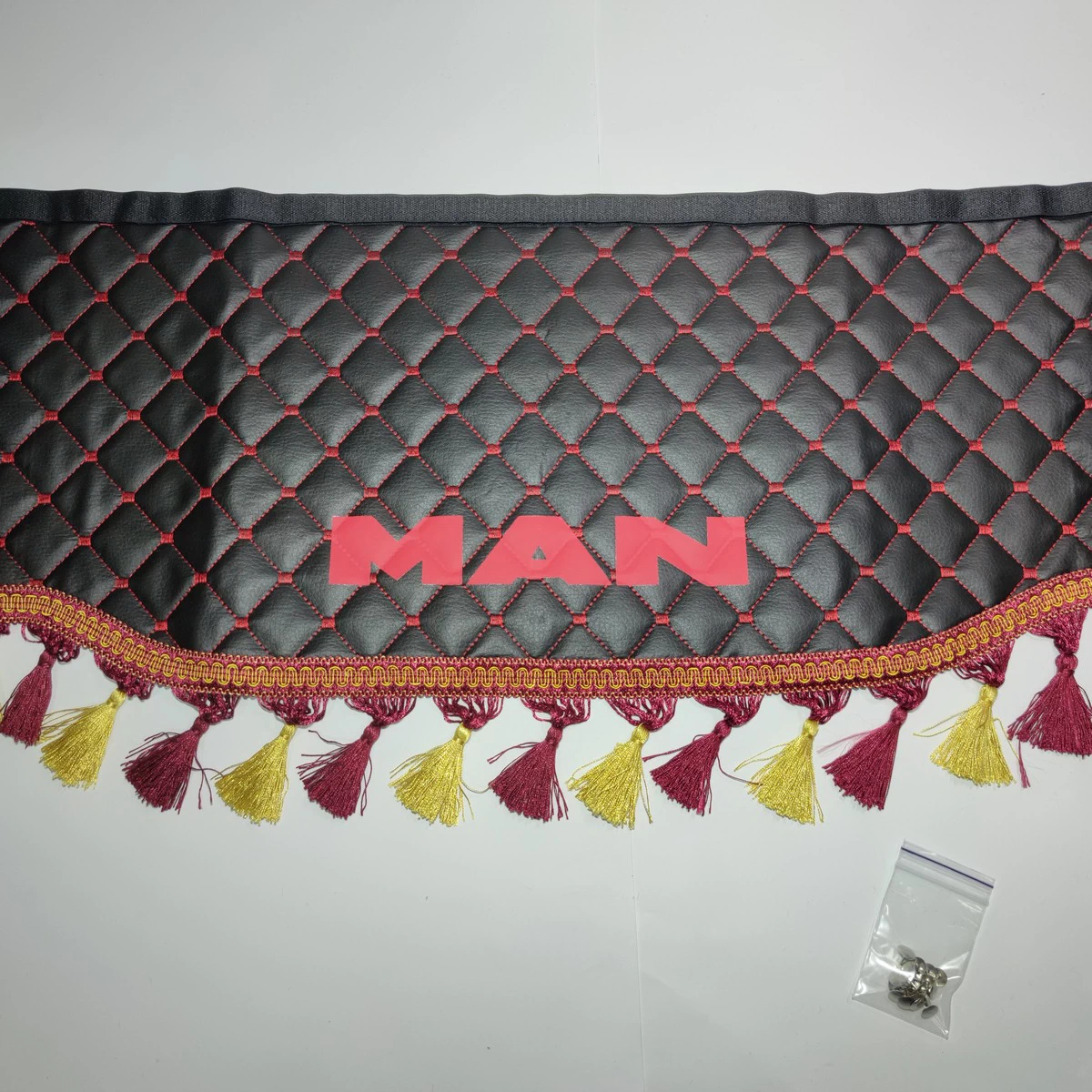Шторка MAN XXL H=30cm чорна вінілова з уголками, застіжка - Зображення 3