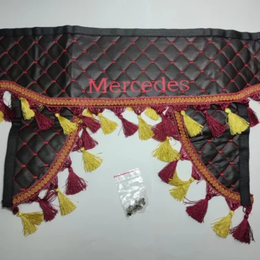 Шторка MERCEDES чорна вінілова з уголками, застіжка