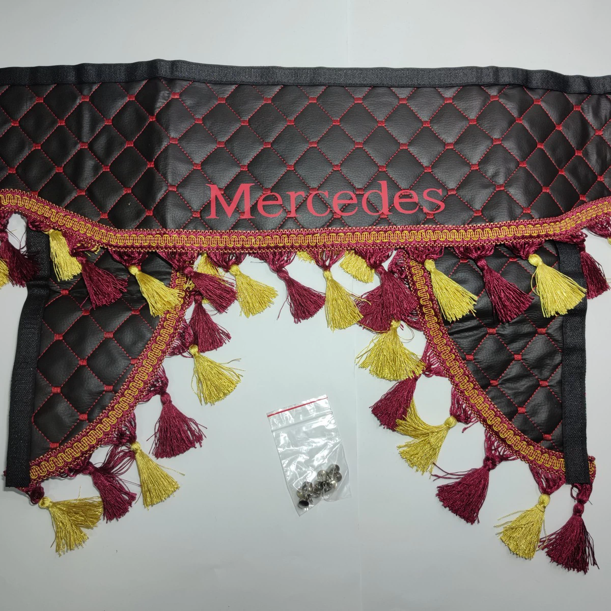 Шторка MERCEDES чорна вінілова з уголками, застіжка