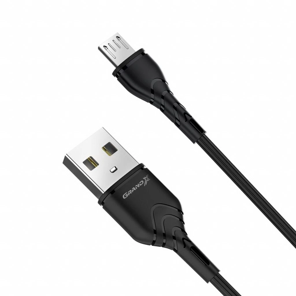 Дата кабель USB 2.0 AM to Micro 5P 1.0m Grand-X (PM-03B) кабель, USB 2.0, micro USB, 1 м, 3 А, чорни - Зображення 5