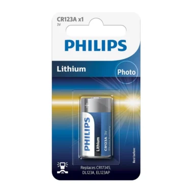 Батарейка CR 123A Philips Lithium 3V 1шт. (CR123A/01B)