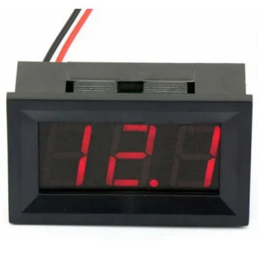 Вольтметр врізний 8-30В 0.56" ВЕЛИКИЙ (R/G/B)