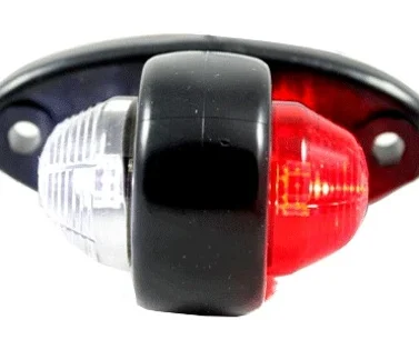 Габарит LED ріжок прямий біло-черовоний (LD465)