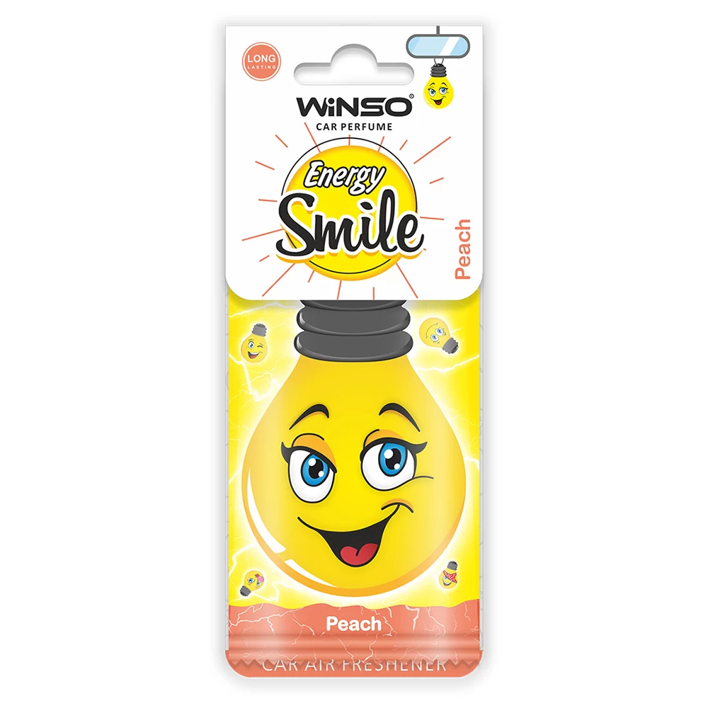 Освіжувач повітря Winso Energy Smile, целюлозний ароматизатор, Peach (50шт/ящ)